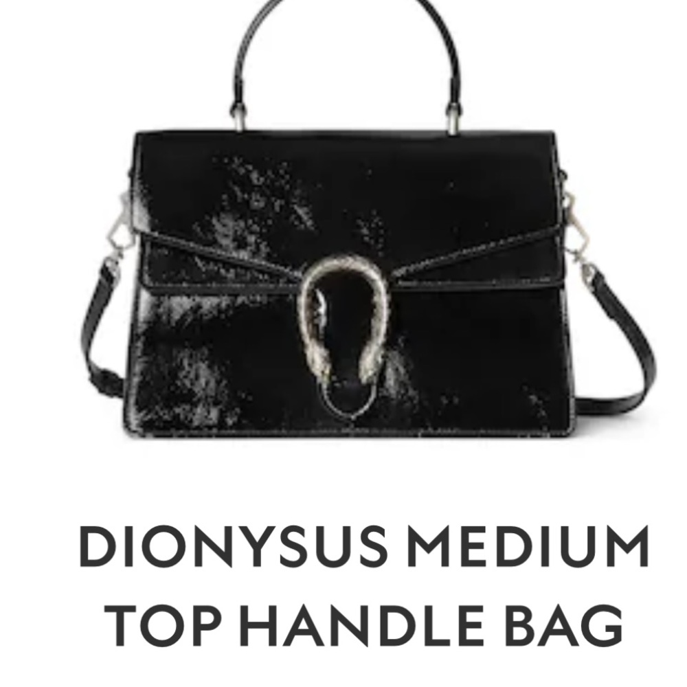 Black Medium Top Handle Bag